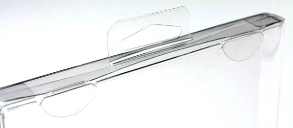 Klarsichtschachteln 9.6x1.6x13.2cm Transparent mit Aufhängeloch (25 Stück) [CHFB10]