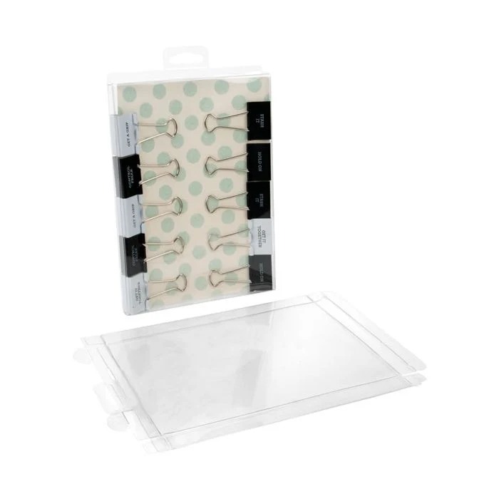 Klarsichtschachteln 13.7x1.6x18.8cm Transparent mit Aufhängeloch (25 Stück) [CHFB1]