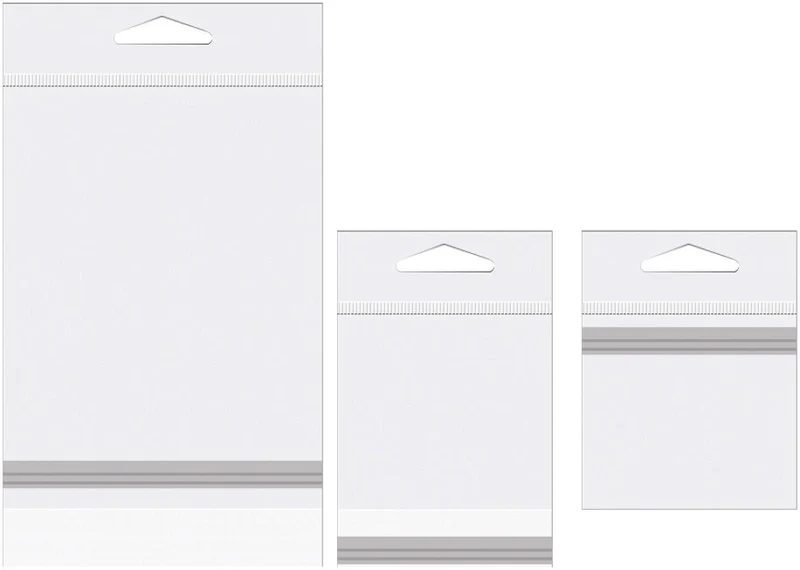 Headerbeutel Transparent 16.4x11.7cm Wiederverschließbar (100 Stück) [HB56S]