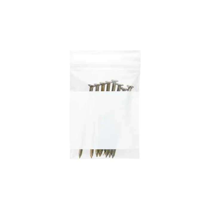 Druckverschlussbeutel mit Schreibfeld 7,5x10cm PE 100 Mikron (100 Stück) [4WE34]