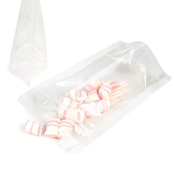 Standbodenbeutel Transparent 9.5x5.7x15.7cm | 57 Gramm (100 Stück) [ZBG35]