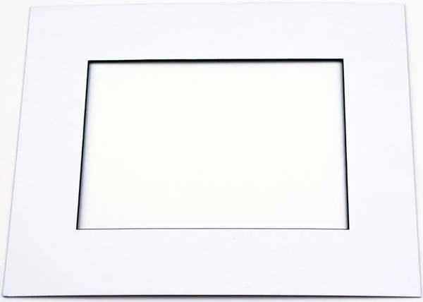 Fertig-Passepartouts mit 32.1x47.3cm Fenster - Weiß/Schwarz - 45.7x61cm Außenrahmen (10 Stück) [MS20206]