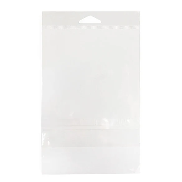 Headerbeutel Transparent 12.7x15.2cm mit Schutzverschluss (100 Stück) [HB5B2PC]