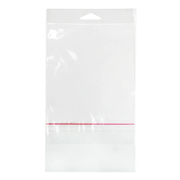 Headerbeutel Transparent 12.5x16.7cm mit Schutzverschluss (100 Stück) [HB65PC]