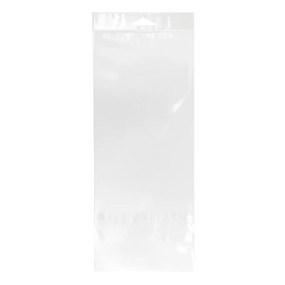 Headerbeutel Transparent 12.2x25.4cm mit Schutzverschluss (100 Stück) [HB49XPC]