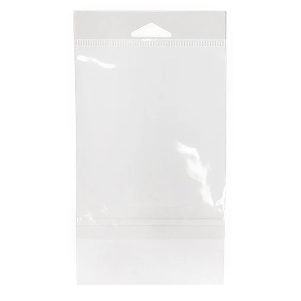 Headerbeutel Transparent 10.8x13.7cm mit Schutzverschluss (100 Stück) [HB4B2PC]