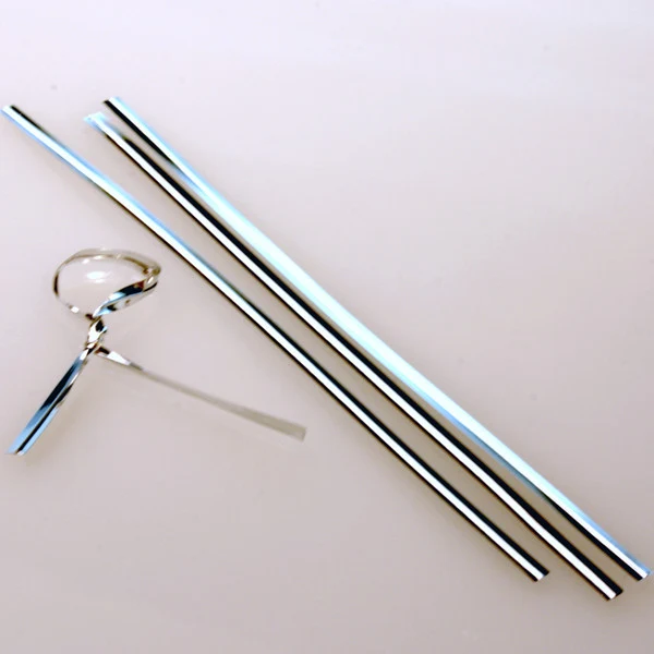 Verschluss-Streifen 15,2x0,4cm Silber metallisch Kunststoff (1.000 Stück) [TT6MS]