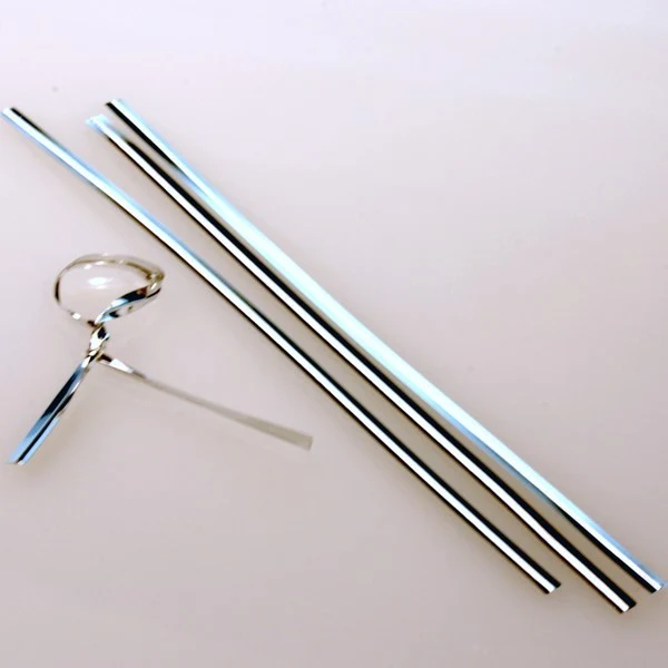 Verschluss-Streifen 15,2x0,4cm Silber metallisch Kunststoff (1.000 Stück) [TT6MS]