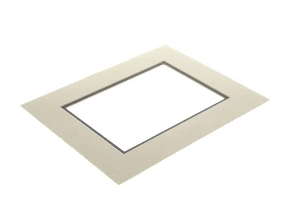 Fertig-Passepartouts mit 19.4x24.5cm Fenster - Weiß/Schwarz doppelte Dicke - 27.9x35.6cm Außenrahmen (10 Stück) [MD20021]
