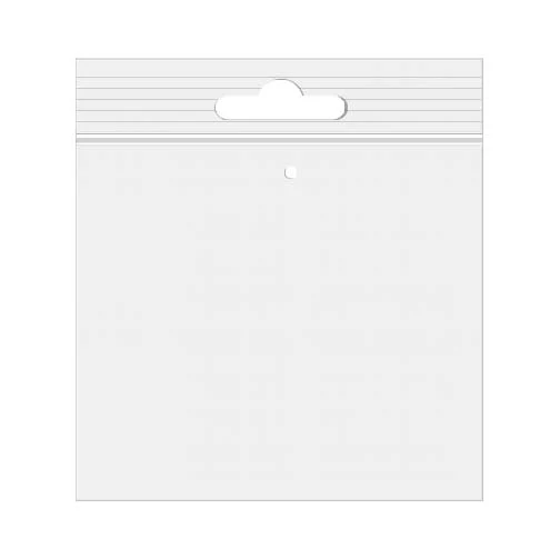 Druckverschlussbeutel mit Euroloch 12.5x12.5cm Transparent PP 50 Mikron mit Luftloch (100 Stück) [ZE55V]