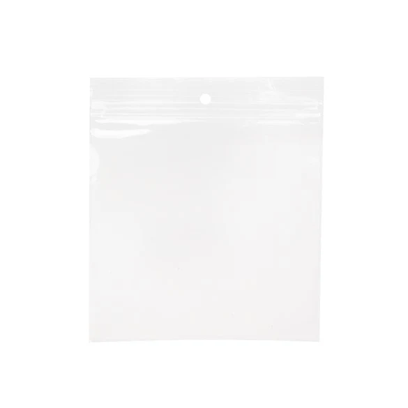 Druckverschlussbeutel mit Aufhängeloch 12.5x12.5cm Transparent PP 50 Mikron (100 Stück) [ZR55]