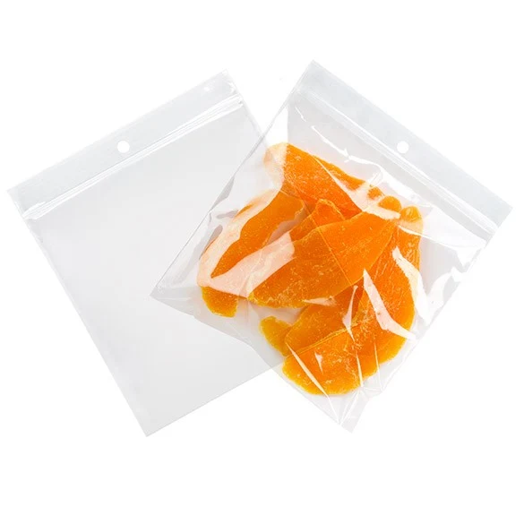 Druckverschlussbeutel mit Aufhängeloch 12.5x12.5cm Transparent PP 50 Mikron (100 Stück) [ZR55]