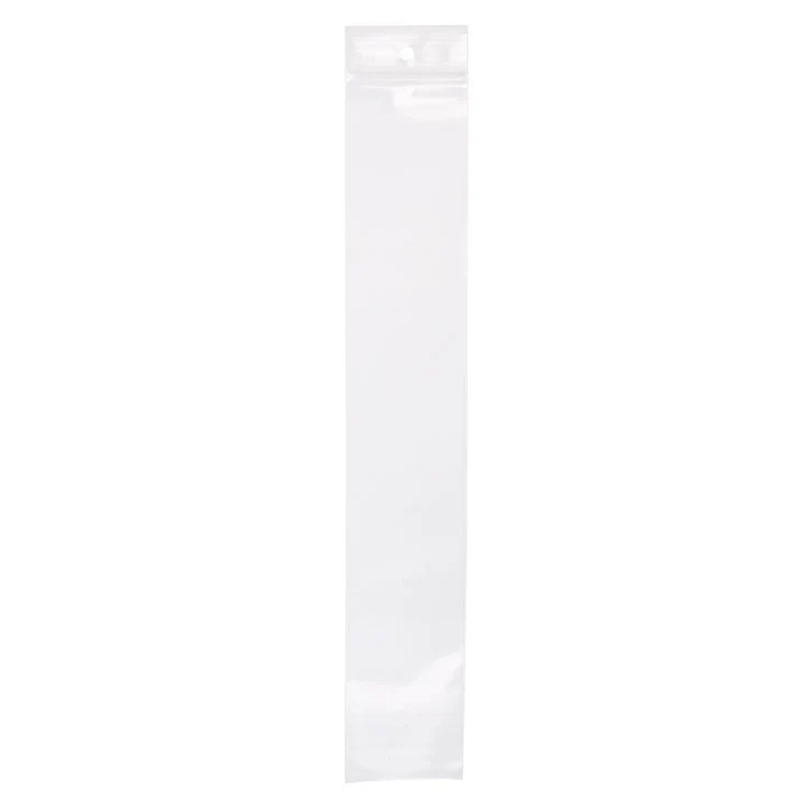 Druckverschlussbeutel mit Euroloch 5x30.5cm Transparent PP 50 Mikron (100 Stück) [ZR212V]