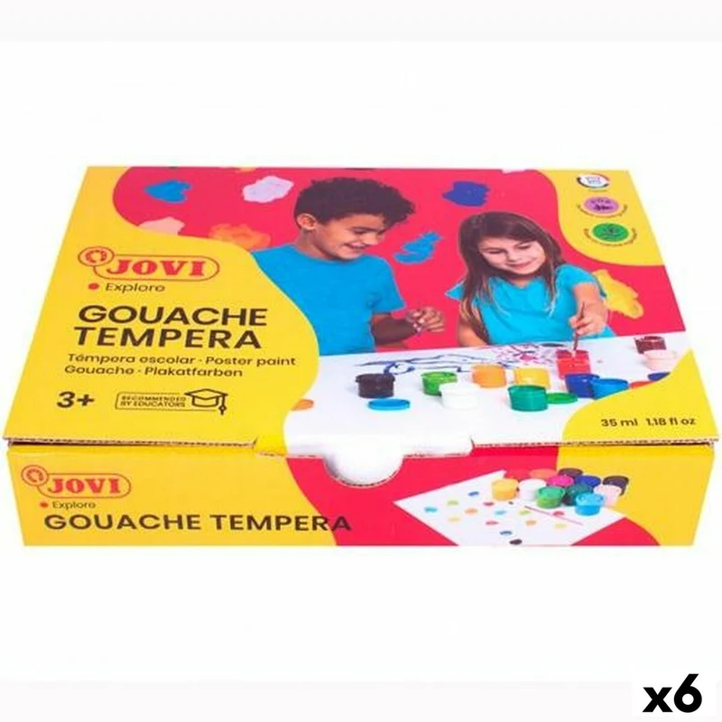 Tempera Jovi Multicolour (12 Pieces) (6 Units)
