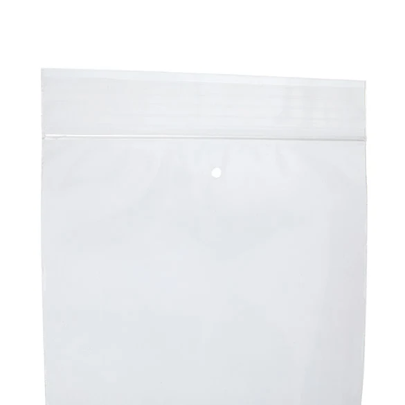 Druckverschlussbeutel mit Luftloch 10x20.5cm Transparent PP 50 Mikron (100 Stück) [ZC48V]