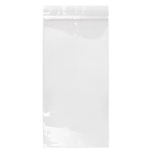 Druckverschlussbeutel mit Luftloch 10x20.5cm Transparent PP 50 Mikron (100 Stück) [ZC48V]