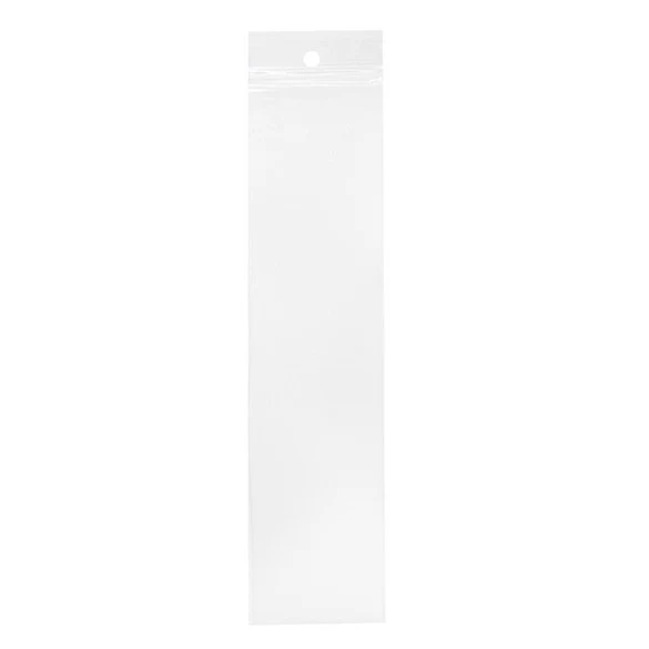 Druckverschlussbeutel mit Aufhängeloch 5x20.5cm Transparent PP 50 Mikron (100 Stück) [ZR28]