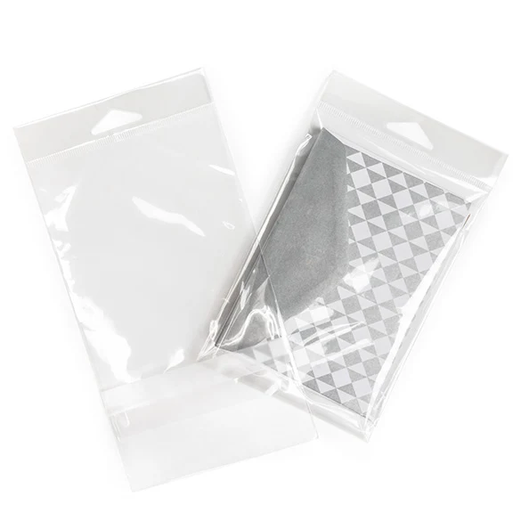 Headerbeutel Transparent 10.8x15.6cm mit Schutzverschluss (100 Stück) [HB4X6PC]