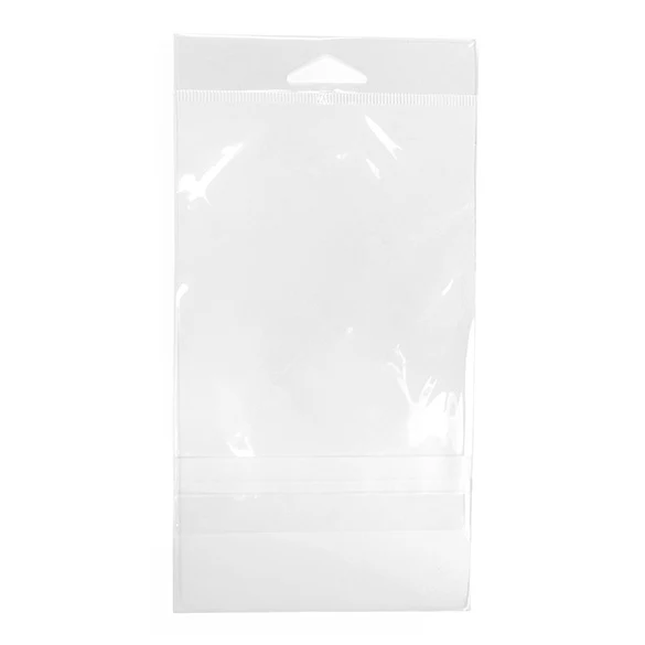 Headerbeutel Transparent 10.8x15.6cm mit Schutzverschluss (100 Stück) [HB4X6PC]
