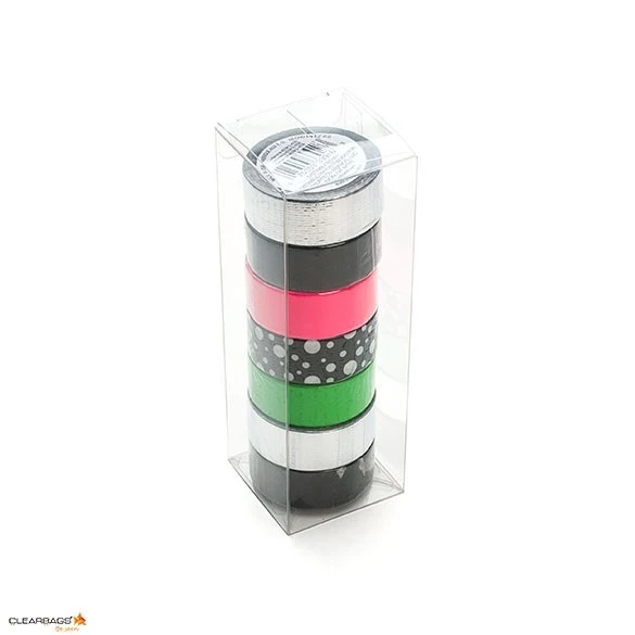 Klarsichtschachteln 5.1x5.1x15.2cm mit Automatikboden (25 Stück) [PLB137]