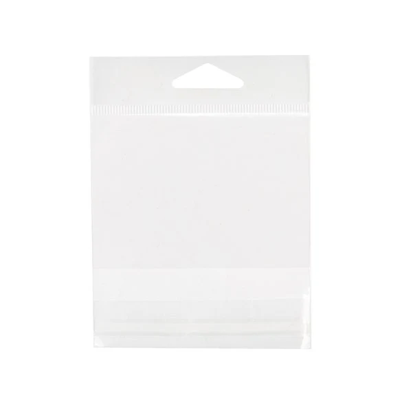 Headerbeutel Transparent 9x6.4cm Wiederverschließbar (100 Stück) [HB32]