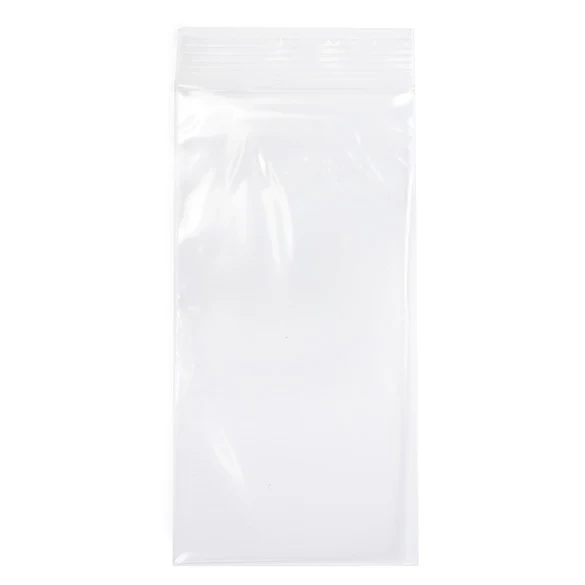 Druckverschlussbeutel Transparent 7.5x15cm PE 100 Mikron (100 Stück) [4PE36]