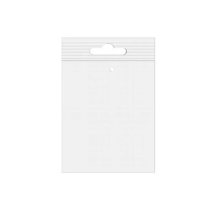 Druckverschlussbeutel mit Euroloch 20.5x25.5cm Transparent PP 50 Mikron mit Euroloch (100 Stück) [ZE810V]