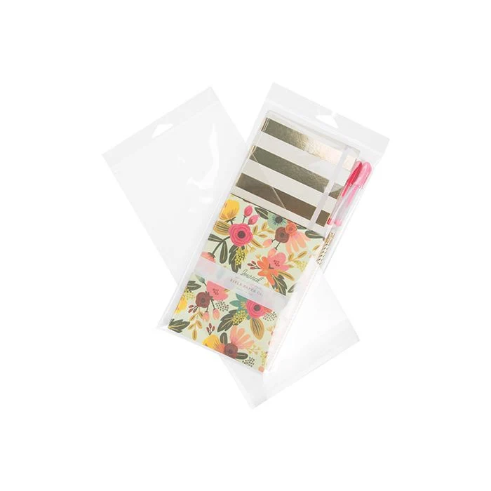 Headerbeutel Transparent 15.6x22.2cm Wiederverschließbar (100 Stück) [HB68]