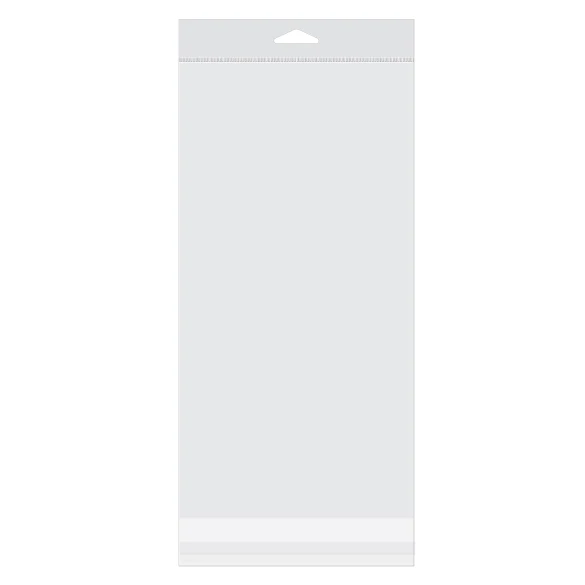 Headerbeutel Transparent 15.7x30.6cm Wiederverschließbar (100 Stück) [HB612S]