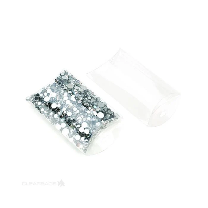 Kissenschachteln Transparent 10.2x2.9x15.2cm mit Aufhängeloch (25 Stück) [PB77]