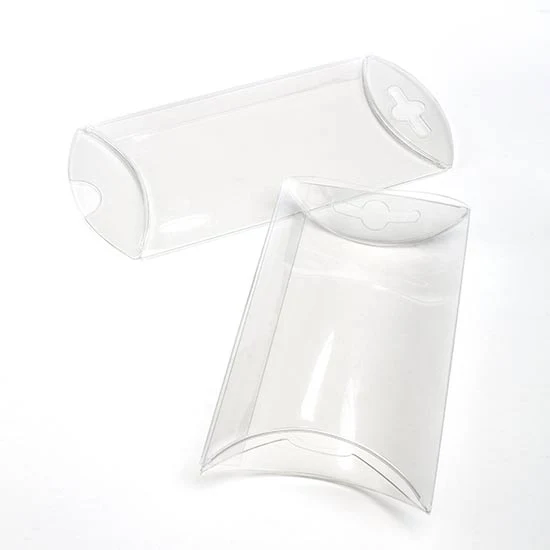 Kissenschachteln Transparent 7.6x2.5x12.7cm mit Aufhängeloch (25 Stück) [PB76]