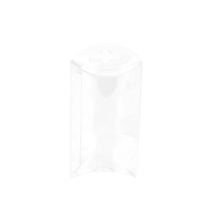 Kissenschachteln Transparent 7.6x2.5x12.7cm mit Aufhängeloch (25 Stück) [PB76]