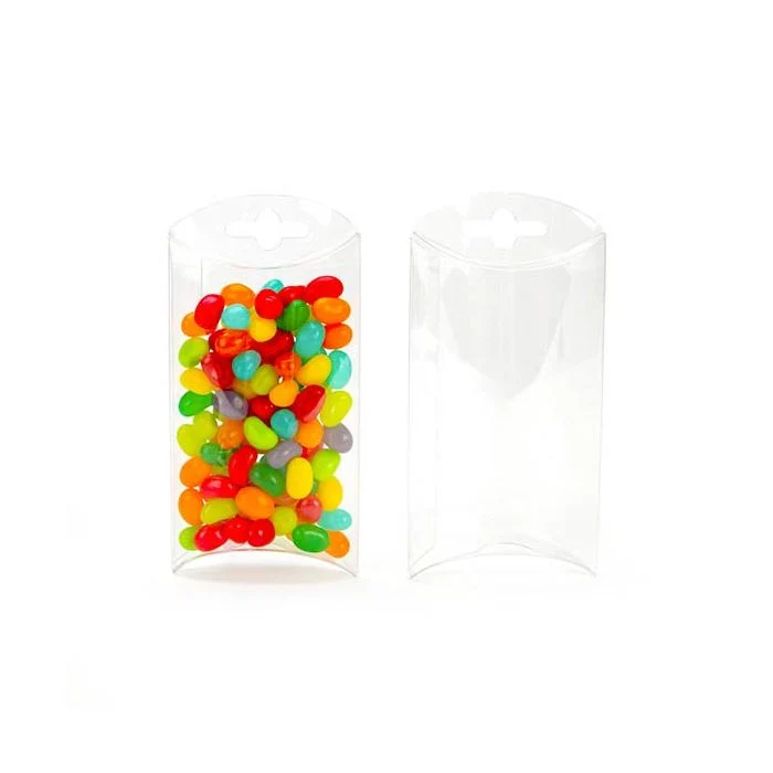 Kissenschachteln Transparent 7.6x2.5x12.7cm mit Aufhängeloch (25 Stück) [PB76]