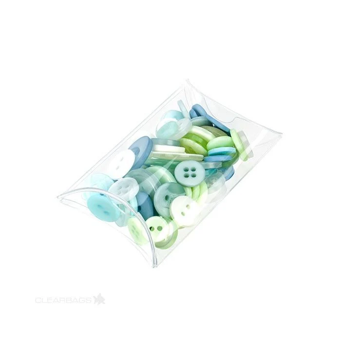 Kissenschachteln Transparent 5.1x1.9x7.6cm (25 Stück) [PB75NH]
