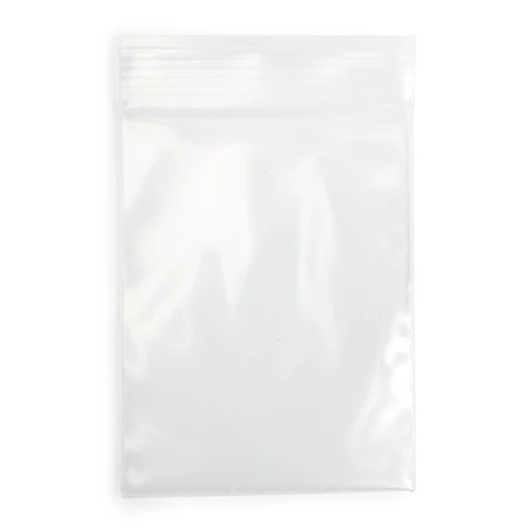 Druckverschlussbeutel Transparent 7.5x10cm PE 150 Mikron (100 Stück) [6PE34]