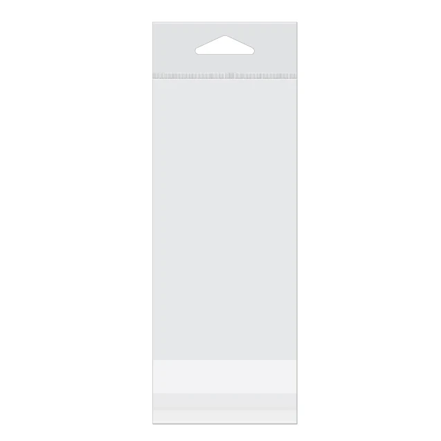 Headerbeutel Transparent 7.3x14.3cm Wiederverschließbar (100 Stück) [HB2H5]