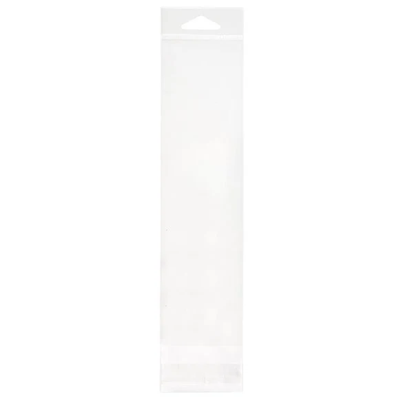 Headerbeutel Transparent 6.2x23.3cm Wiederverschließbar (100 Stück) [HB29]