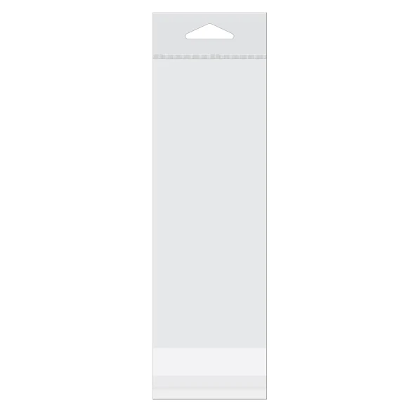 Headerbeutel Transparent 7x17.9cm Wiederverschließbar (100 Stück) [HB27W]