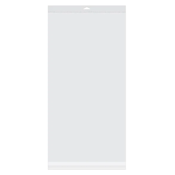 Headerbeutel Transparent 33x63.5cm Wiederverschließbar (100 Stück) [HB1325E]