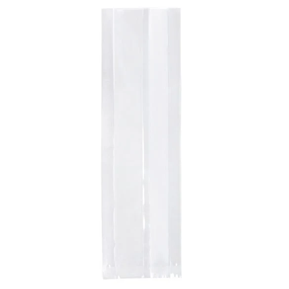 Plastikbeutel 9.5x3.2x30.5cm laminiert und mit Seitenfalten (100 Stück) [HDGB2]