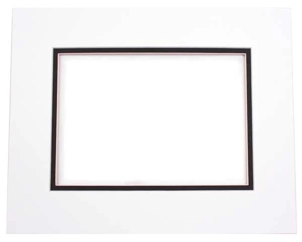 Fertig-Passepartouts 9.2 x 14.3cm Fenster - Weiß/Schwarz doppelte Dicke - 12.7 x 17.8cm Außenrahmen (10 Stück) [MD20128]