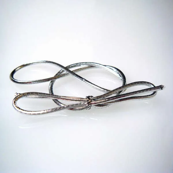 Dekogummi Metallisch Silber - 25.5cm (50 Stück) [10MS]