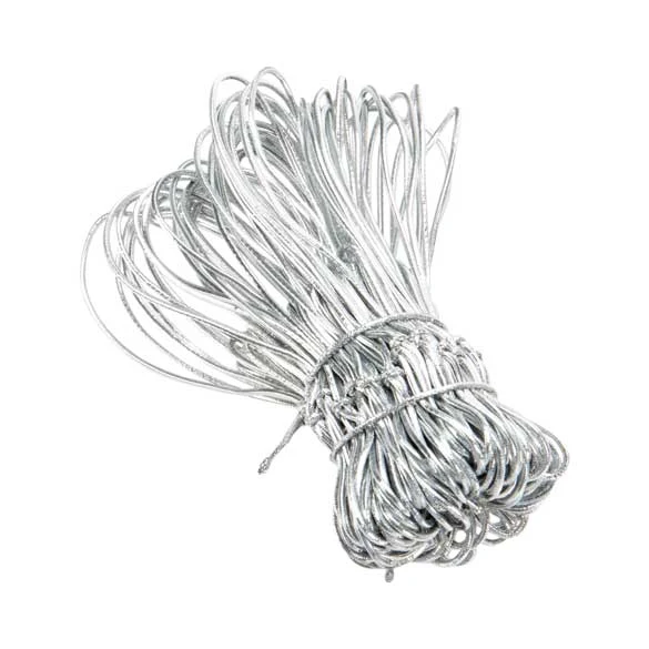 Dekogummi Metallisch Silber - 25.5cm (50 Stück) [10MS]