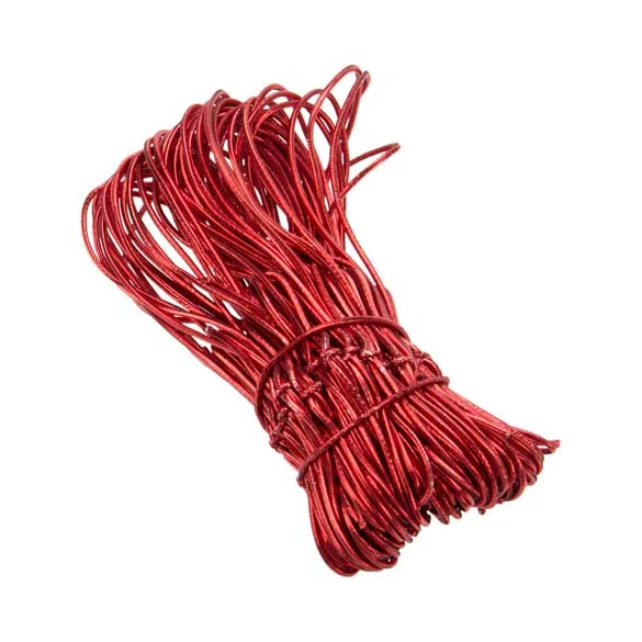 Dekogummi Metallisch Rot - 25.5cm (50 Stück) [10MR]