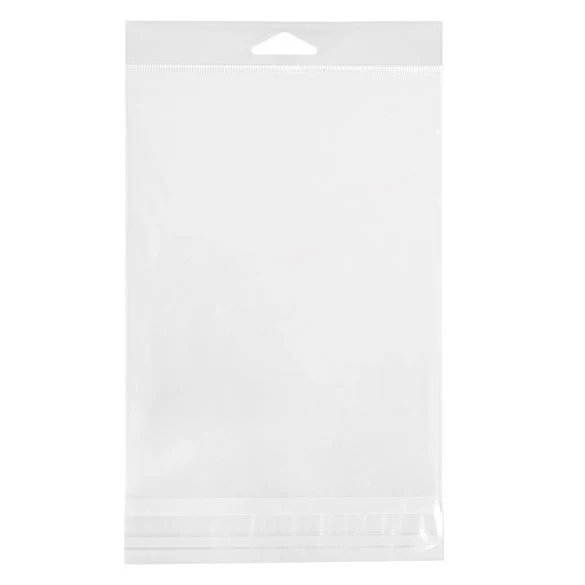 Headerbeutel Transparent 14.4x19.1cm Wiederverschließbar (100 Stück) [HB7B1]