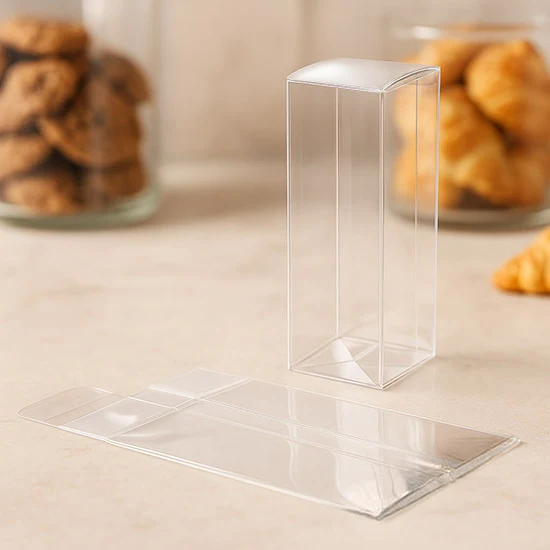 Klarsichtschachteln 4.1x4.1x12.7cm mit Automatikboden (25 Stück) [PLB34]