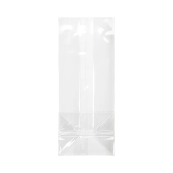 Blockbodenbeutel 5x4x12.5cm Transparent (100 Stück) [FG3]