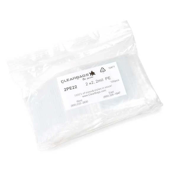 Druckverschlussbeutel Transparent 5x5cm PE 50 Mikron (100 Stück) [2PE22]