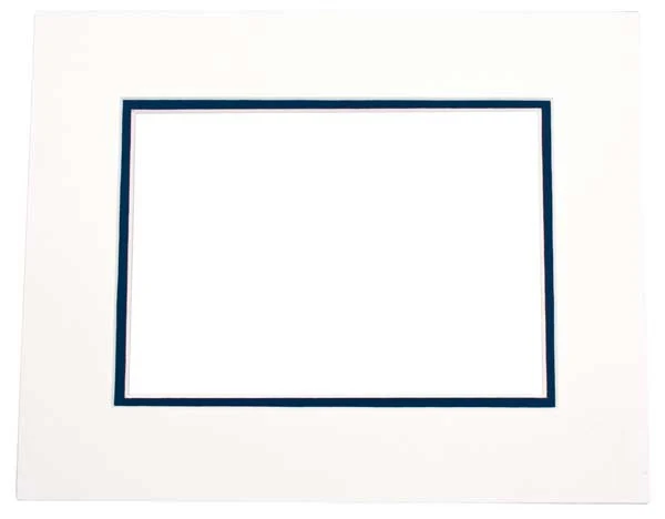 Fertig-Passepartouts 32.1 x 47.3cm Fenster - Elfenbein/Dunkelblau doppelte Dicke - 45.7 x 61cm Außenrahmen (10 Stück) [MD20092]
