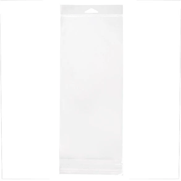 Headerbeutel Transparent 13.5x30.5cm Wiederverschließbar (100 Stück) [HB512]